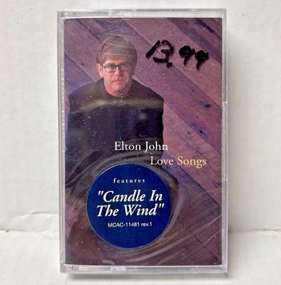 Elton John - Love Songs - 1996 Cassette - W/ "Candle In The Wind" - Mint, SEALED Foto 1 de 3