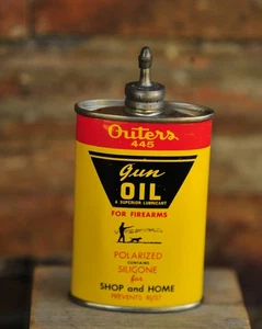 Aceite para pistola Outers 445 vintage 3 oz. Lata superior de plomo - VACÍA - Imagen 1 de 11