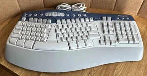 Microsoft Natural MultiMedia Keyboard 1.0A  Ergonomic RT9470 PS/2 Grey - Picture 1 of 2