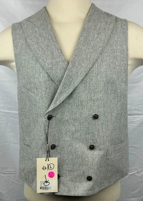Suitsupply Men s 42/L Light grey/Blue Pierre Waistcoat Vest - Image 1 of 4
