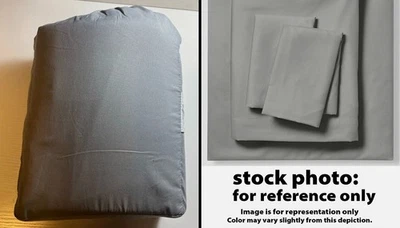 Room Essentials Microfiber Sheet Set: Flat, Fitted, 2 Pillowcases, Gray Queen Sz - Image 1 of 4