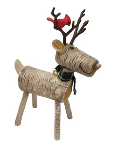 Hallmark Rustic Reindeer Birch Christmas Ornament 2015 With Box 3.5"  - Picture 1 of 13