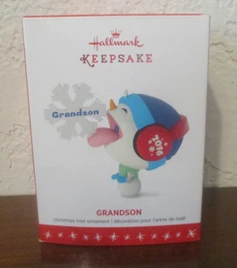 Hallmark Grandson Keepsake Ornament Snowman 2016 Rare NIB - Picture 1 of 2