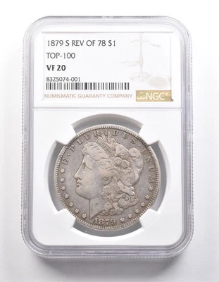 1879-S Morgan Silver Dollar Reverse Of 78 Top 100 VF20 NGC *5411 - Image 1 of 3