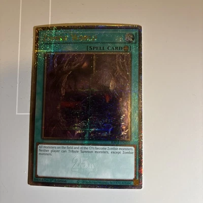 Yugioh! 1x Zombie World RA03-EN205 Quarter Century Secret Rare 1st Ed NM - Image 1 of 2