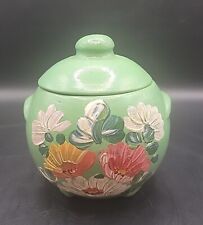 Vintage Ransburg Lidded Jar With Handpainted Flowers (4.25" In Height) Small