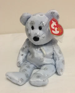 TY Beanie Baby FLAKY the Snowflake Bear - Jan 31 2002 - Retired Vintage!!! - Picture 1 of 10