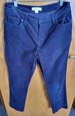 Pantalones de pana Coldwater Creek para mujer pantalones azul oscuro 6P - pantalones de mezclilla de moda de otoño Foto 1 de 4