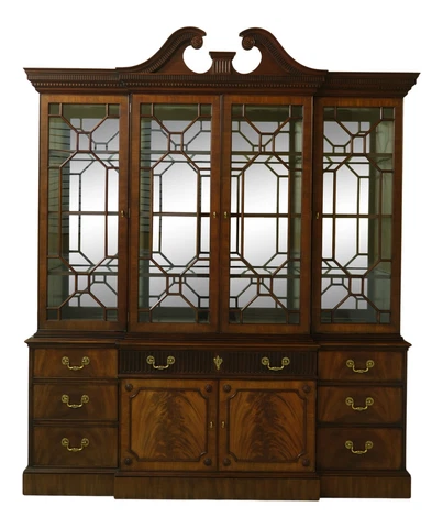 52000EC: HENKEL HARRIS Mahogany 2377 Breakfront China Cabinet Cover