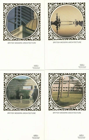(48982) GB Benham Postcards x4 Modern Architecture BLANK UNUSED 1988 Cover