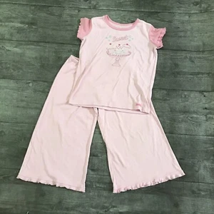 Girl’s American Girl Sweet Treats Pajama Set Size M Pink Capri Palazzo Pants - Picture 1 of 7