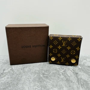 Louis Vuitton Canvas Leather Jewelry Travel Case Double Snap Folding Style With - Picture 1 of 14