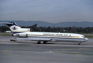 American Trans Air Boeing 727-200 alte Farben N773AT - Kodachrome 35mm Rutsche