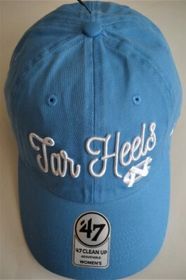 N. CAROLINA WOMEN'S ADJUSTABLE LOW-PROFILE CAP HAT W/ TAR HEELS SCRIPT, NC LOG0 - Image 1 of 4
