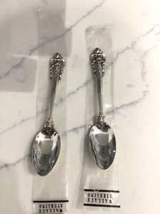 X2 Heavy Sterling Silver WALLACE 1941 GRANDE BAROQUE 6 1/4" Teaspoons - Picture 1 of 8