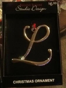 NEW STUDIO DESIGN regent square new letter "L" inital monogram ornament with gem - Picture 1 of 1