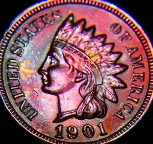 1901 / MONSTER TONED INDIAN CON 4 DIAMANTI TAGLIO TAGLIENTE CON EYE-CANDY APPEAL:-)) - Foto 1 di 3