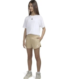 NEW Jordan Girls' Jumpman High Flying Shorts Size Small - NWT Medium Brown - Picture 1 of 9