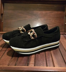 COCONUTS by Matisse Bess Slip On Platform Loafers Womens Black size 7 - Picture 1 of 4