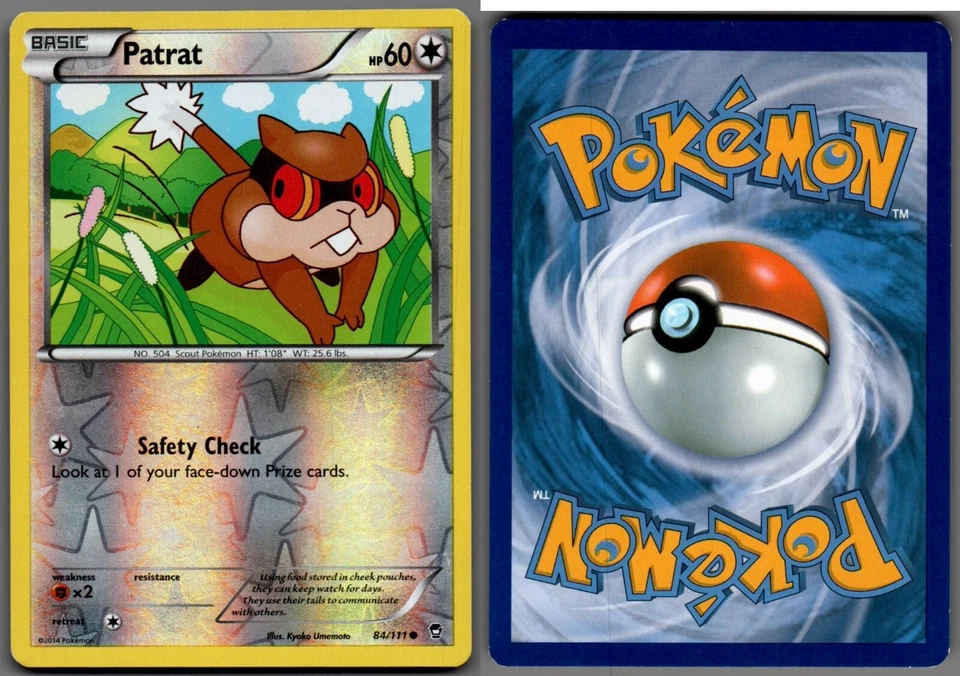 2014 Pokemon, XY Furious Fists, #84/111 Patrat, Reverse Holo Common - Image 1 of 1