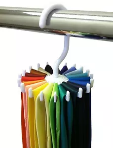 Paquete de 2 Corbatas Giratorias Ajustable Corbata Colgador Soporta 20 Corbatas Organizador - Imagen 1 de 3