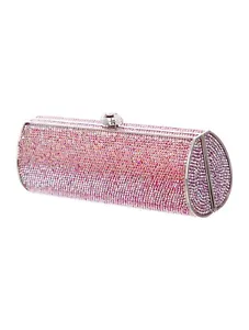 Judith Leiber Crystal Minaudiere Clutch Pink - Picture 1 of 9