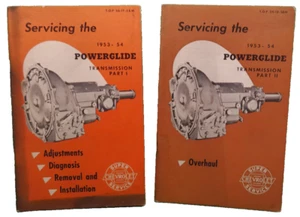 Chevy Chevrolet car automobile powerglide transmision 2 parts booklet 1954 - Picture 1 of 3