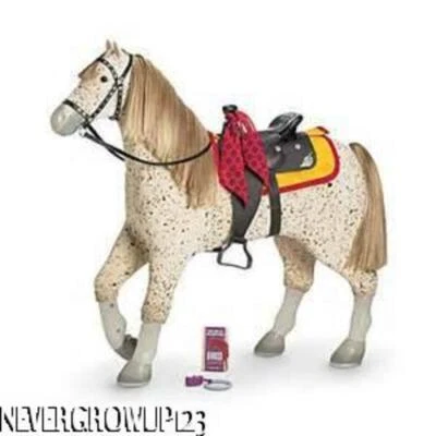 MUÑECA AMERICAN GIRL CABALLO SAIGE~BRIDA~JUEGO DE SILLA~PONY~PICASSO~POSABLE~SAGE~NUEVA Foto 1 de 4