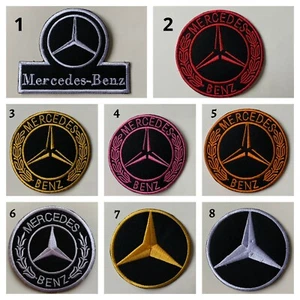Mercedes Benz Car Brand Logo Motor Sport -Iron on Sew on Embroidered- Patch - Picture 1 of 9