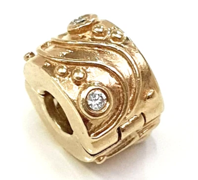 100% Authentic Pandora 14K gold Babbling Brook Clip 750418 rare and RETIRED - Image 1 of 4