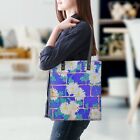 Japanese Art Tote Bag, retro prints cute, daisies purple, great Japan Gift!