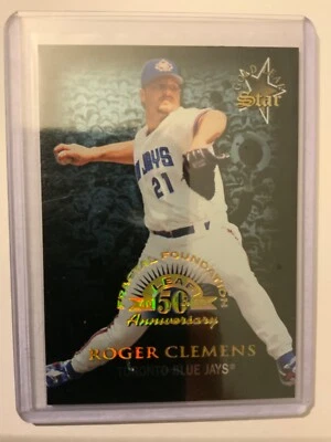 Roger Clemens 1998 Leaf #167    Fractal Foundations    GLS, #d /3999 - Image 1 of 2