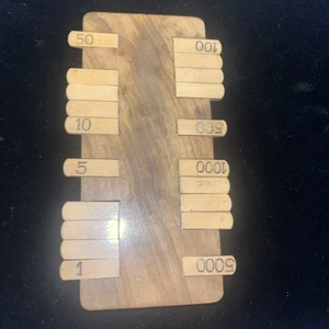 Bezique Score Marker, Wooden Whist Score Card - Picture 1 of 13