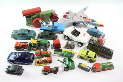 Tin Plate Toys Vintage Job Lot Inc Tonka Triang Made in Japan Etc - image 1 of 4