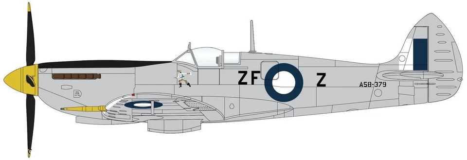 Hobby Master 1/48 Spitfire Mk. VIII A53-379, flown by F/L David Glaser, No. 549  - image 1 of 1