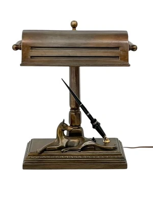 Wahl Art Deco FRANKART Conjunto de Caneta-tinteiro Dórica Lâmpada Borzoi Cachorro por volta de 1930 - Imagem 1 de 4