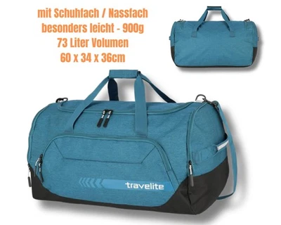 große Travelite Reisetasche Sporttasche Saunatasche petrol blau-grün leicht - Bild 1 von 4