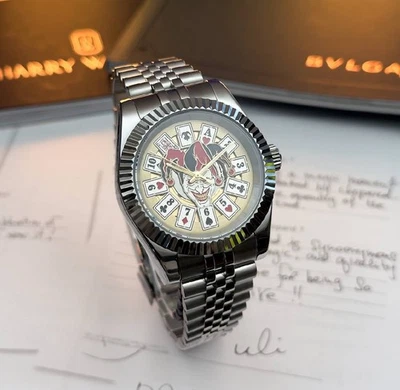 Swiss Mans watch Joker Cards Wristwatch stainless steel case - Image 1 of 4