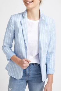 Size 20 Sportscraft Pedra Stripe Linen Blazer. NEW. - Picture 1 of 10
