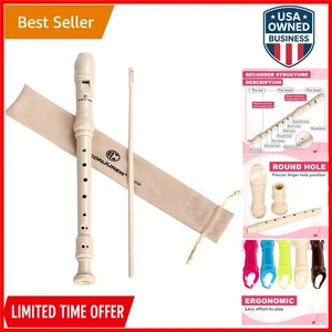 Kids Recorder ABS C Key 8 Hole Instrument for Beginners with Bag & Cleaning - Picture 1 of 9