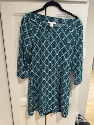 White House Black Market Multicolor Dress Womens Size Small 3/4 Sleeve Stretch - Image 1 of 4