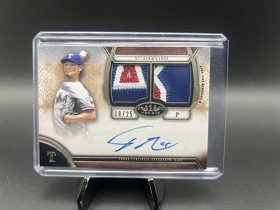 2014 Topps Tier One Yu Darvish Relics Auto /25 Dual Patch Rangers #DAR-YD - Image 1 of 3