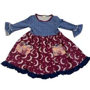 Wildflowers Size 6 Cosmic Crush Dress Pocketful of Wonder Blue Moon Stars - Picture 1 of 6
