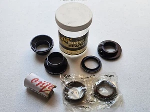 Vintage Onza Mongo II Headset 1-1/8 Threaded Black Needle Roller Bearing MTB NOS - Picture 1 of 16
