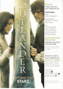 Outlander 2017 San Diego Comic-Con SDCC Starz 2 sided 6 x 8 1/2 photo promo card - Picture 1 of 2