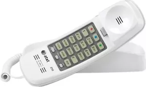 Telefon przewodowy AT&T 210 Trimline - do montażu na ścianie, bez zasilania prądem przemiennym, biały, czarny beżowy - Zdjęcie 1 z 18