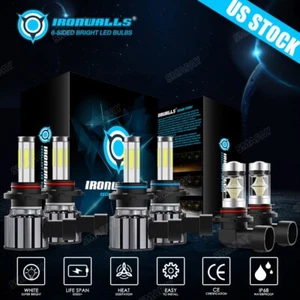 For Toyota Corolla 2005 2006 2007 2008 6-sides LED Headlight High Low Fog Lights - Picture 1 of 12