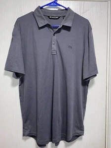 Camisa polo de golf Travis Mathew para hombre grande gris rendimiento adulto - Imagen 1 de 4