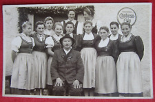 Foto-Postkarte junge Damen Herr Jubilar Feier Tracht Mode Windischgarsten 1938