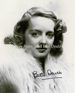 🌟Elegant Bettie Davis💕Film Actress Photo Signed Autographed Photo Print PinuP - Picture 1 of 4